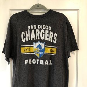 Men’s XL Junk Food San Diego Chargers Grey T-Shirt